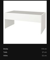 Kindertsch weiss 119x57x52 cm zwei Schubladen guter Zustand