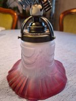 petite lampe ancienne en verre et laiton