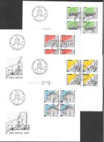 4 FDC Pro Patria 2001 Serie Viererblöcke Leuk Stadt 9.5.2001