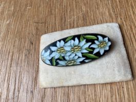 Antike Brosche mit Edelweiss Altes Souvenir um 1900