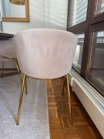 6 Esszimmerstühle Samt mit Metallbeinen