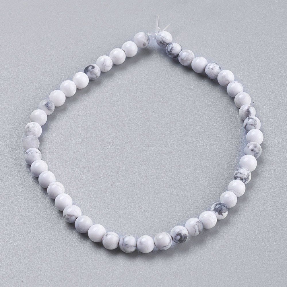 Perle (finte): Howlite Perlen weiss natural 4mm – Nuovo (secondo la descrizione) da Alpnachstad venduto da perlengaby 2