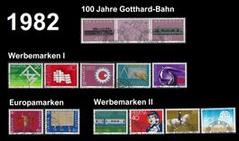 1982 schön gestempelt: Sonder-, Europa- und Werbemarken