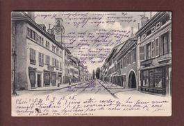 ROLLE - Une Rue - Pharmacie - 1906 // pli //