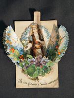 Antike Klappkarte Relief Blumenmotiv Um 1900 Jugendstil
