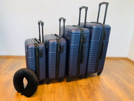 5 tlg. Reisekofferset Bundle Hartschalenkoffer BLAU NEU