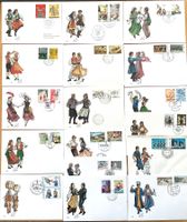 1981 - Illustr.FDC Europa / Folklore - Trachten ( 17 Stk ) A