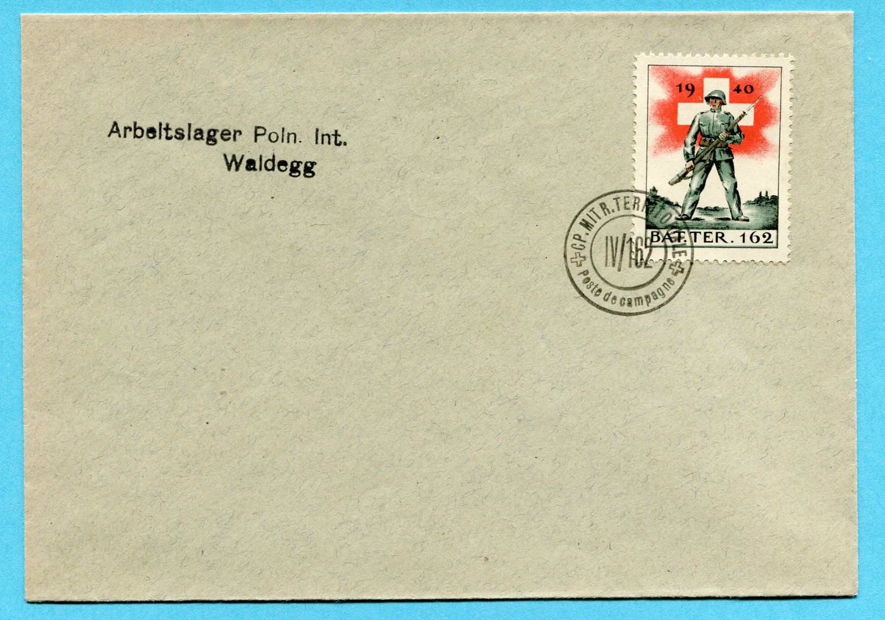 Alle Briefmarken: Brief Absender: Arbeitslager Poln. Int. Waldegg – Gebraucht aus Opfikon von Prophila