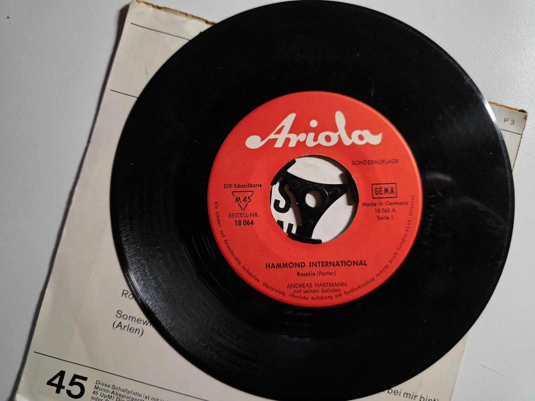 Dischi in vinile: Single Vinyl - Andreas Hartmann Hammond International – Usato da Walterswil BE venduto da Lonitti 1