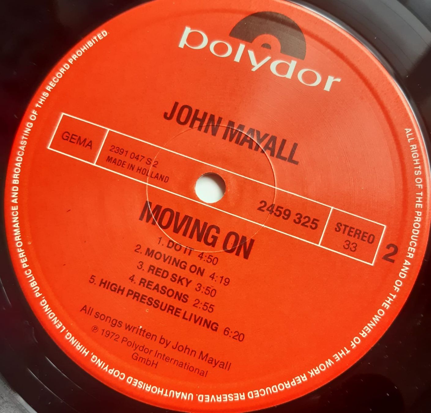 Dischi in vinile: JOHN MAYALL: Moving on  POLYDOR: 2459 325 – Usato da Frick venduto da kyb_yq8h 3