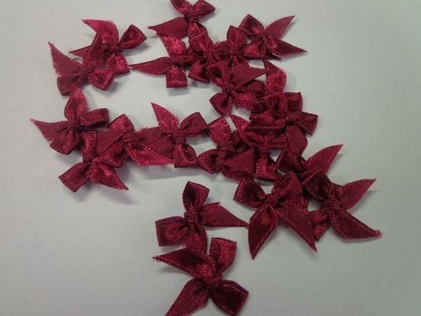 Haarschmuck: 10 mini noeuds satin 2.5 cm BORDEAU – Neu und originalverpackt aus St-Imier von goodber 1
