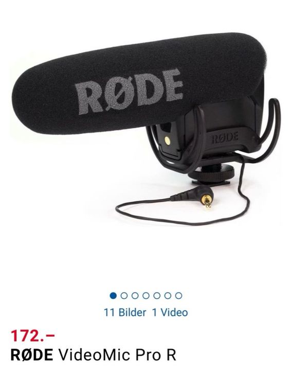 RODE VideoMic Pro R (Gebraucht) in Maienfeld für CHF 60 – mit Lieferung ...
