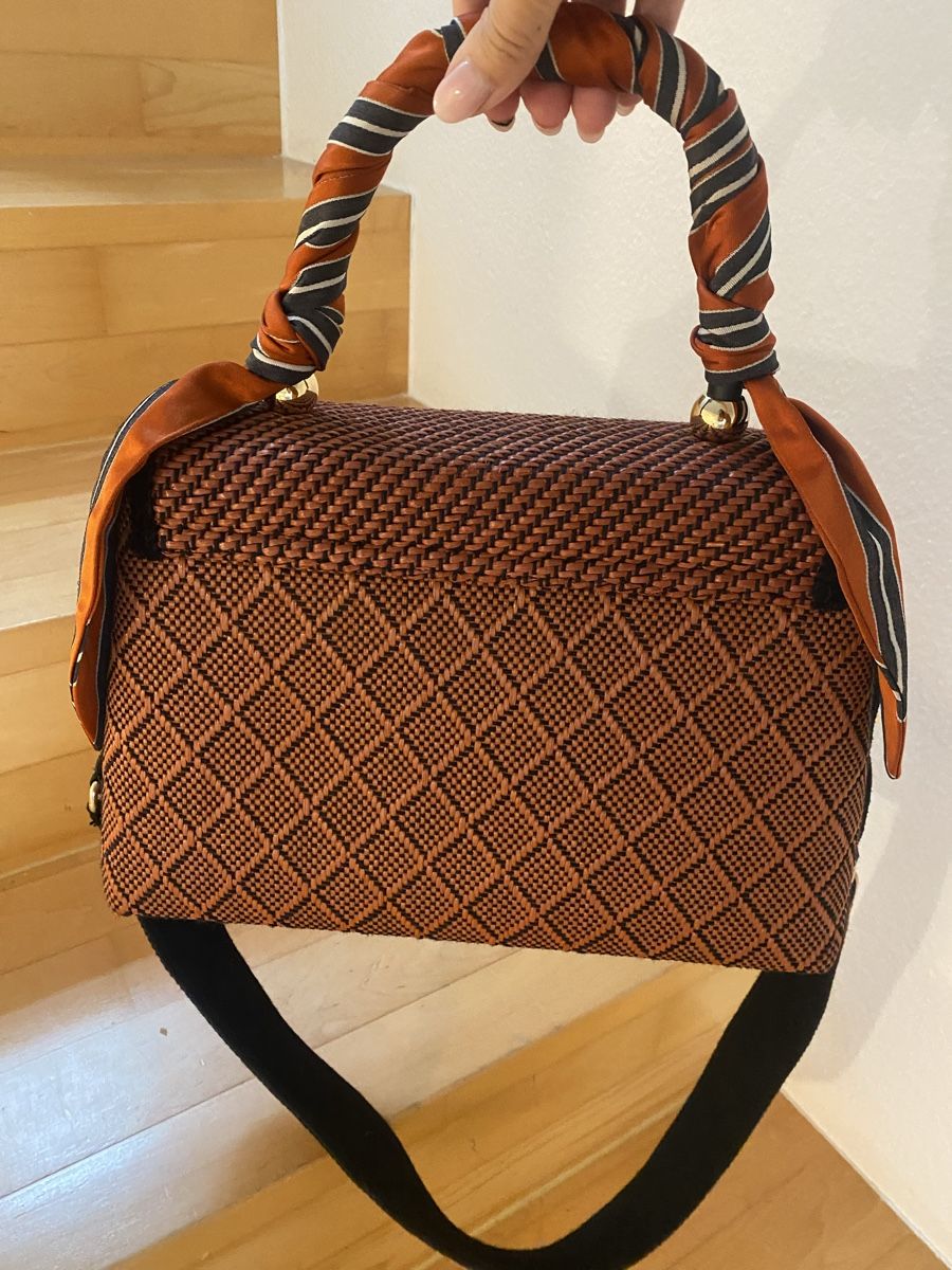 Taschen für Damen: Via MailTasche Handtasche braun mit Schultergurt – Gebraucht aus Alosen von .AMEA. 6