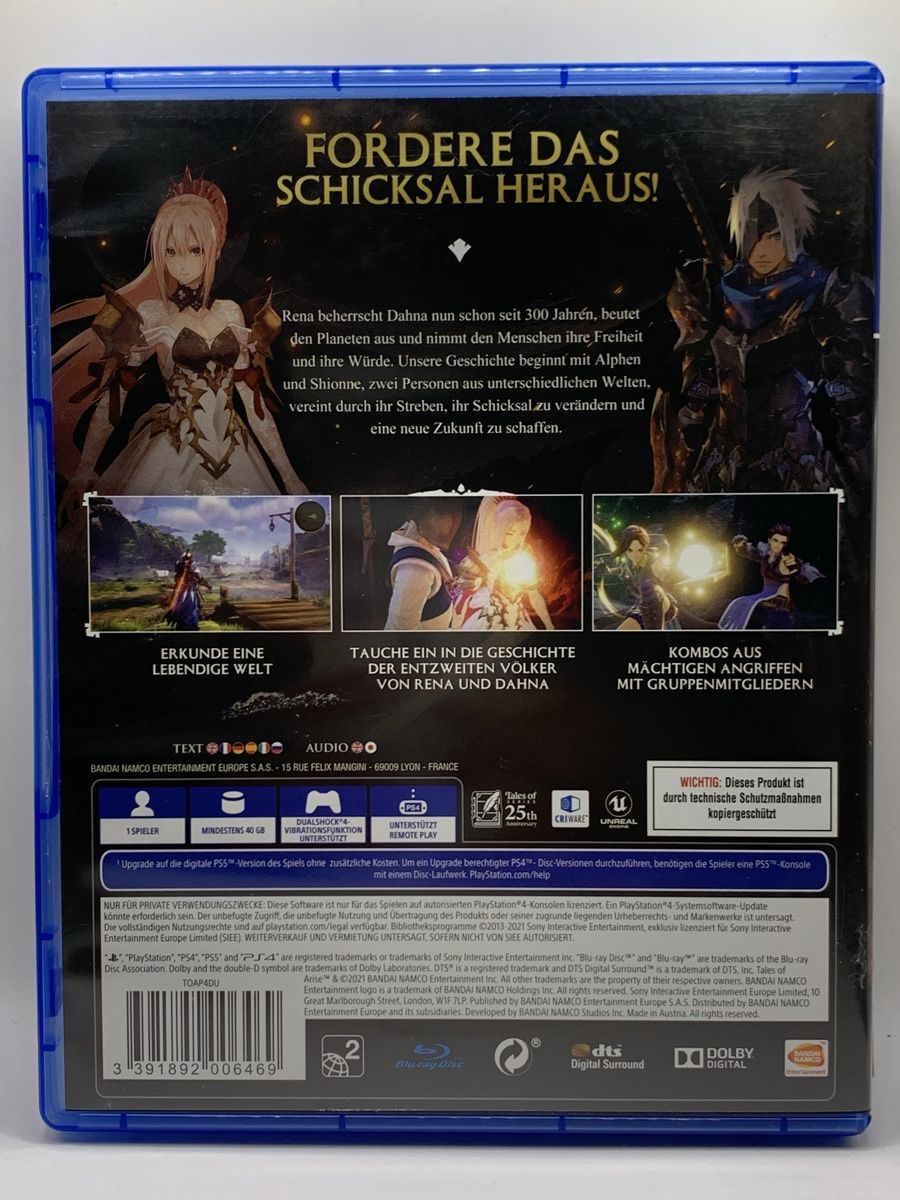 Sony Spiele: Tales of Arise - PS4  – Gebraucht aus Ostermundigen von RG-Collector 1