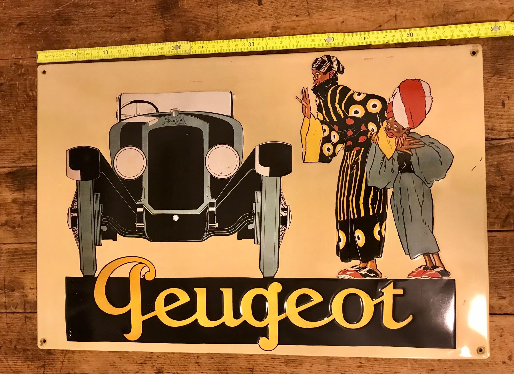 Ecriteaux: Peugeot Emaille-Werbeschild, Oldtimer, Vintage – D'occasion à Basel par nostanz 2