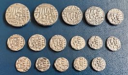 16 x Silbermünzen-Indien-Dschaipur/ Diverse Jahrgänge!