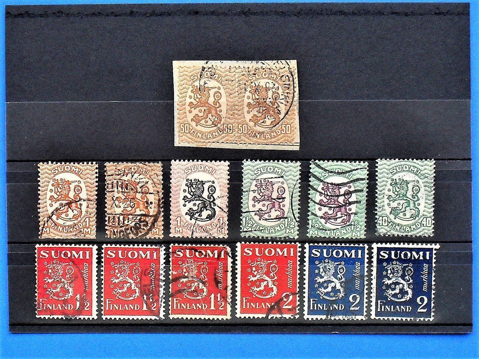 Tutti i francobolli: FINNLAND - Werte 1917/1930 – Usato da zuerich venduto da Ocean99