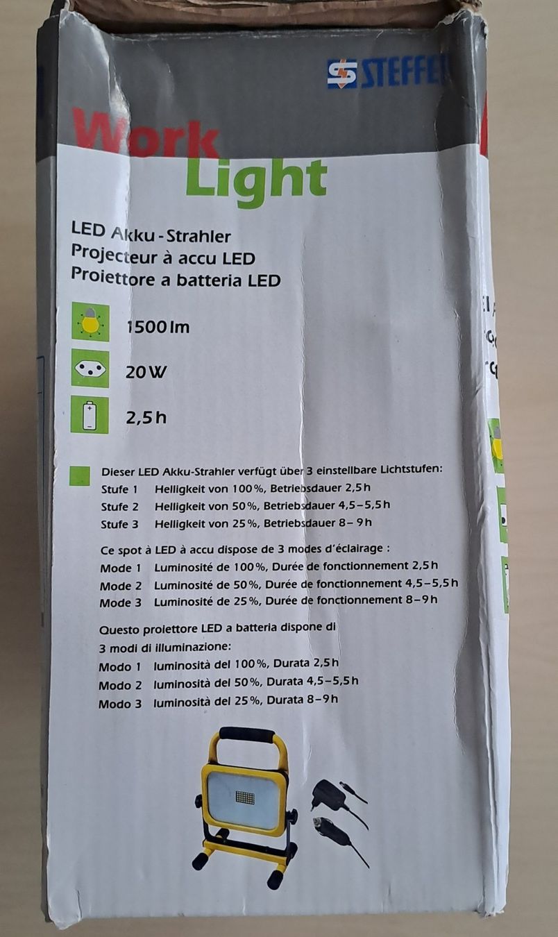 Lampade: LED-Akkustrahler mit Traggriff – Nuovo e nell'imballaggio originale da Feuerthalen venduto da kigo87 2