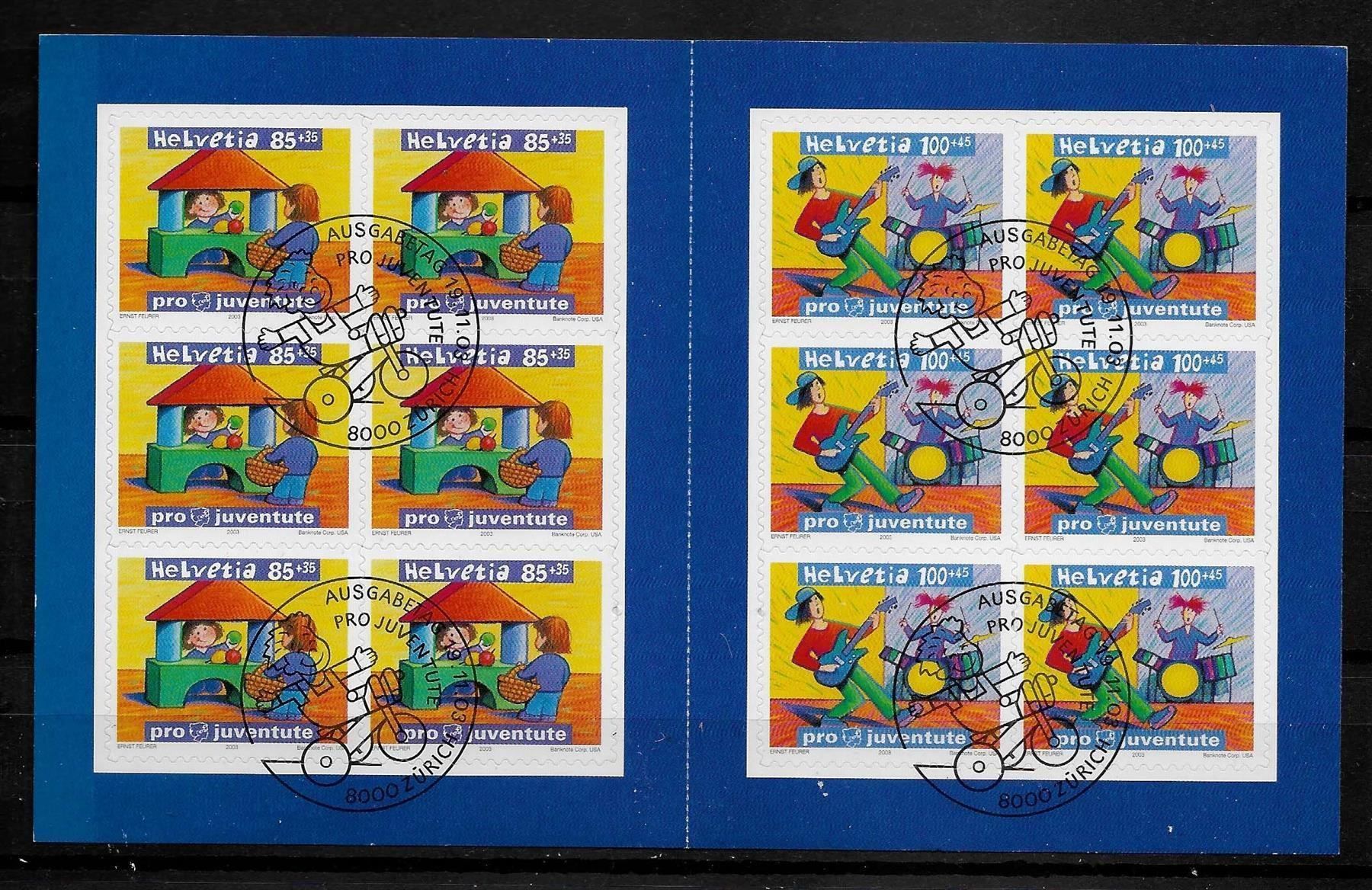 Tutti i francobolli: PJC2003 - Carnet Pro Juventute  2003 1j. – Usato da Trélex venduto da Phil_Albert