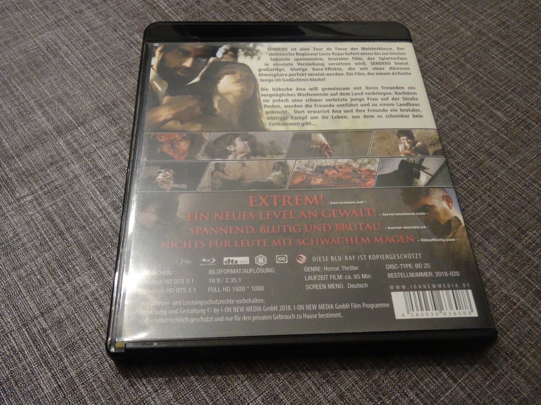 Tous les DVDs: Sendero - Uncut Edition - Horror Blu-ray – D'occasion à Olten par Disc-Verkauf 2