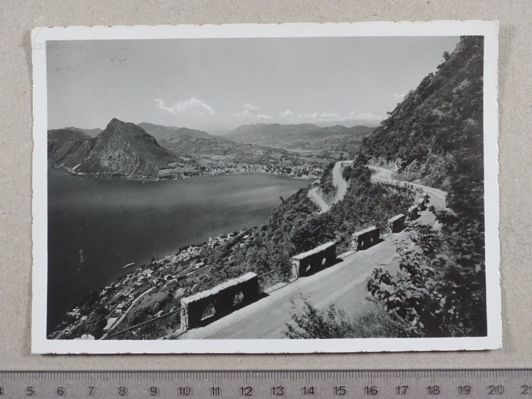 Ansichtskarten: Lugano, 1946, strada del Mte Brè – Gebraucht aus Lenzburg von fh1