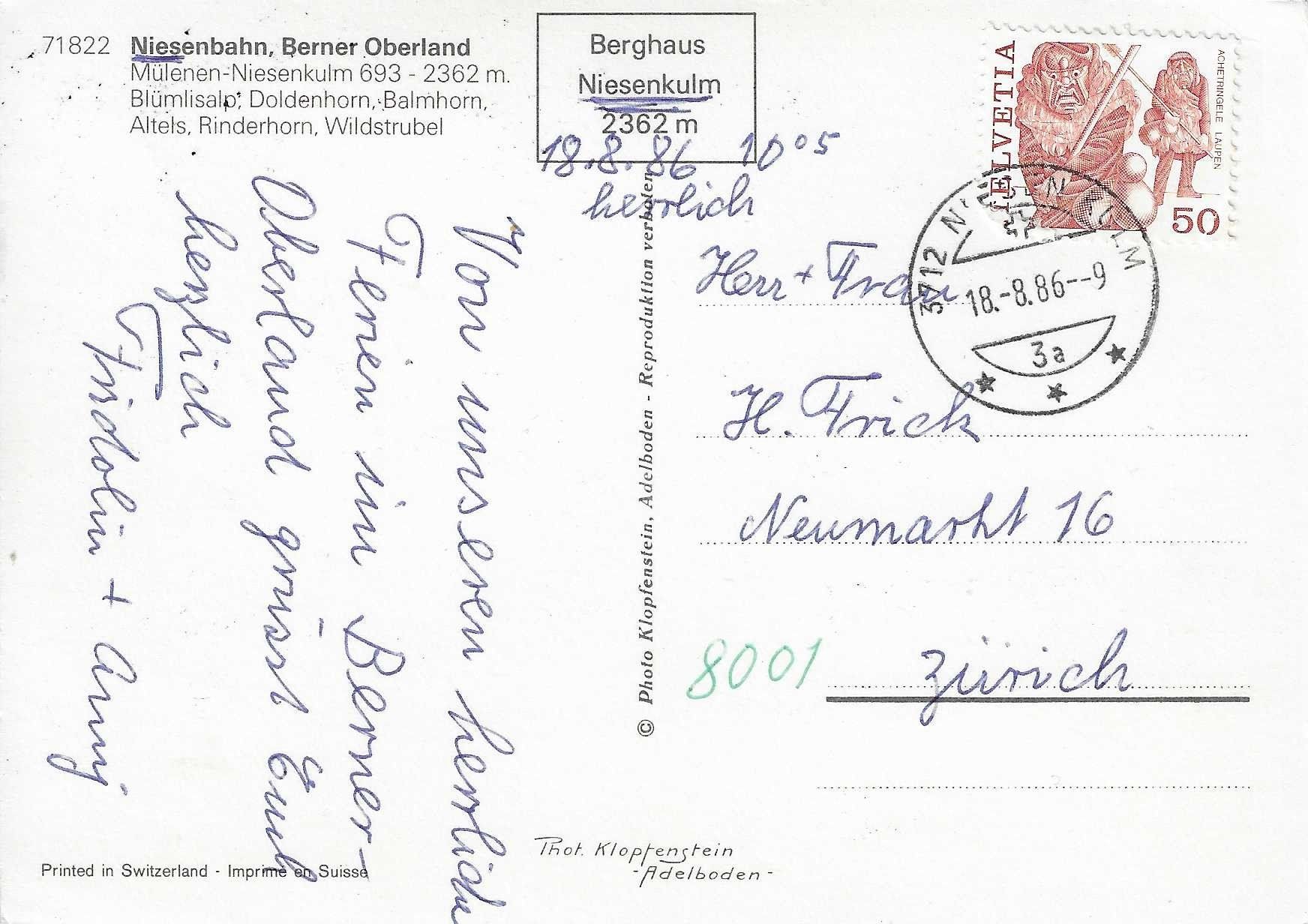 Cartoline postali: Niesenbahn – Usato da Rothrist venduto da Stranglehold 1