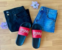 2 Shorts / Bermudas / kurze Hosen & coole Coca Cola Schuhe