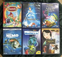 6 Walt Disney DVDs Bambi, Alice, Nemo, Mulan, Cinderella…