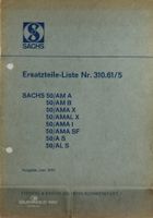 ERSATZTEIL LISTE | SACHS - MOTOREN - SERIE 50 A | AB 06.1970