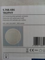 LED Deckenleuchte satiniert mit Motiv, unverpackt!