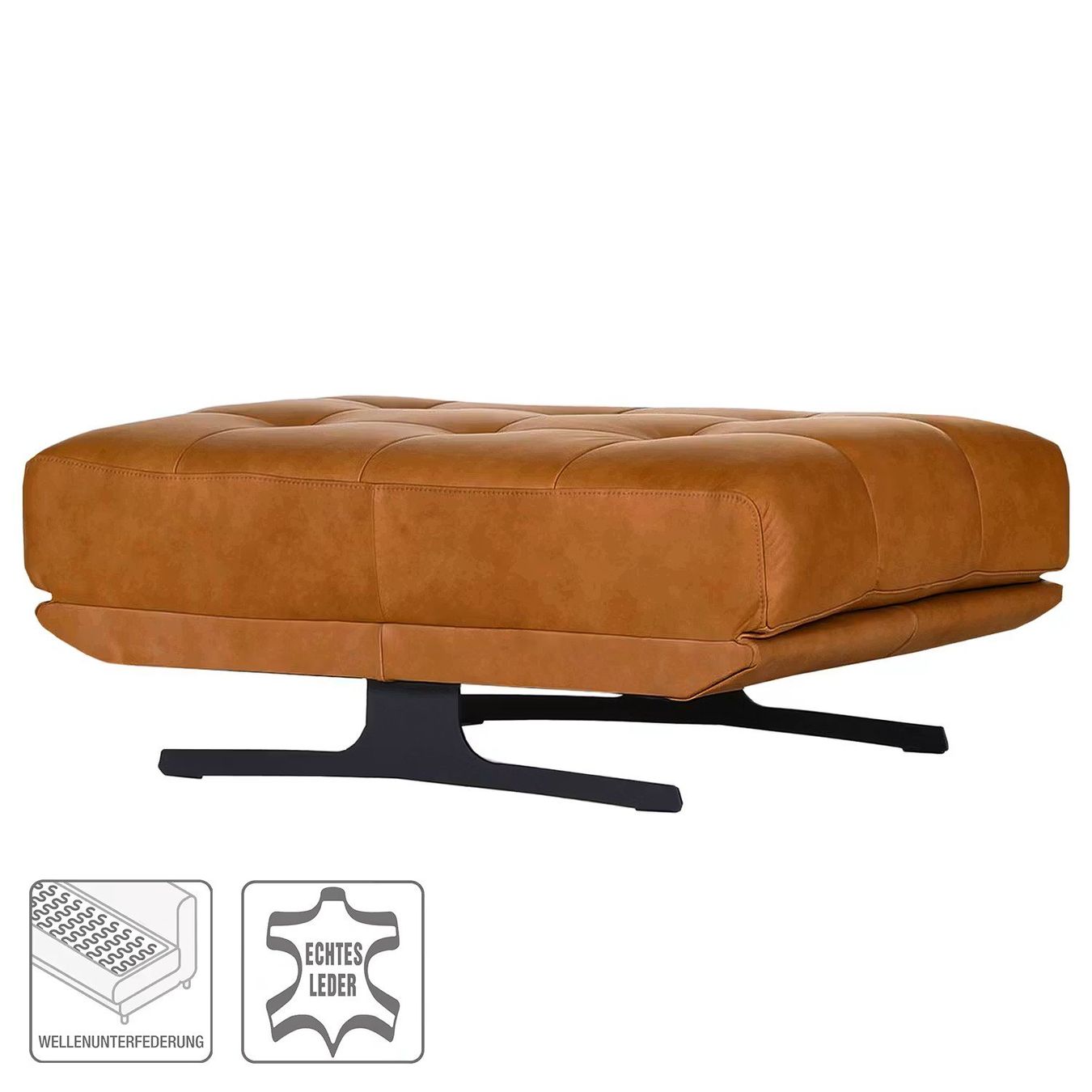 Divani: Exklusives Bigsofa - Echtleder inkl. passendem Polsterhocker – Usato da Hergiswil NW venduto da Cotswold 9