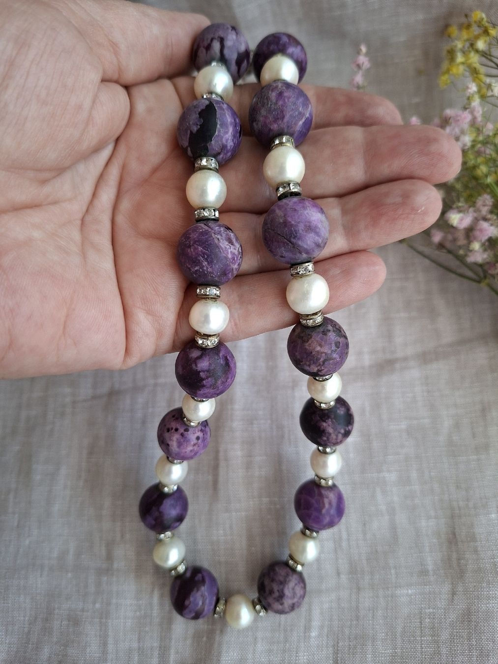 Ketten: Collier bohème romantique nacré – Neu (gemäss Beschreibung) aus Lutry von Sim_Sta 4