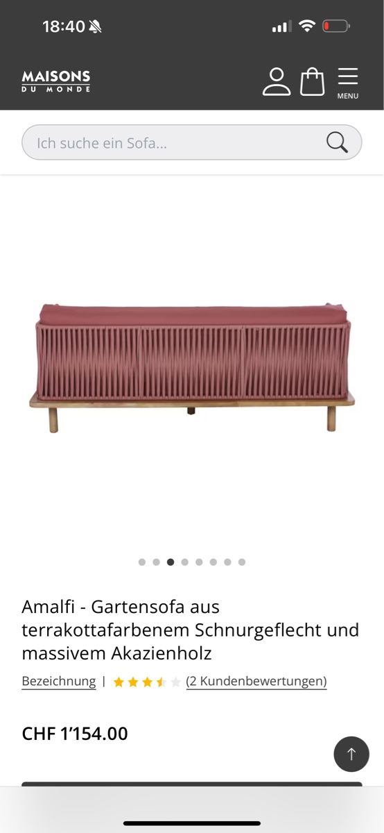 Divani: Gartensofa Amalfi aus massivem Akazienholz – Usato da Zürich venduto da joal2 1