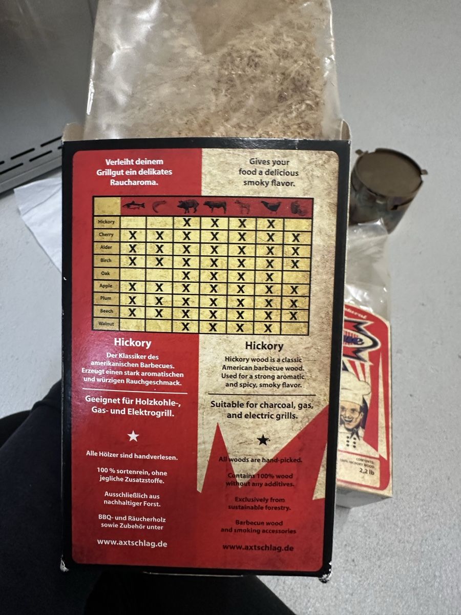 Holzartikel: Axtschlag Hickory Räucherspäne + Smoker Cup – Gebraucht aus St. Margrethen SG von Leila026 4