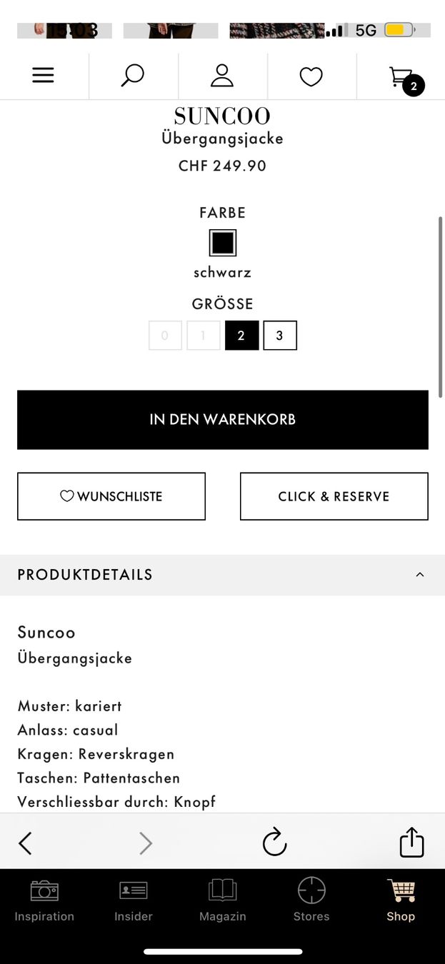 Sessun Giacche: SUNCOO Übergangsjacke Gr.36 NEU/NP 249,- – Nuovo (secondo la descrizione) da Degersheim venduto da Starkigel 6