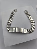 ID-Bracelet Panzer Silber 925, 21cm, 7.2mm