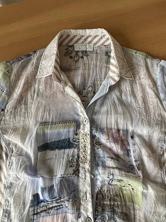Blusen: Damen Bluse kurzarm Marke just white  Gr. 42 – Gebraucht aus Bülach von marspi 1