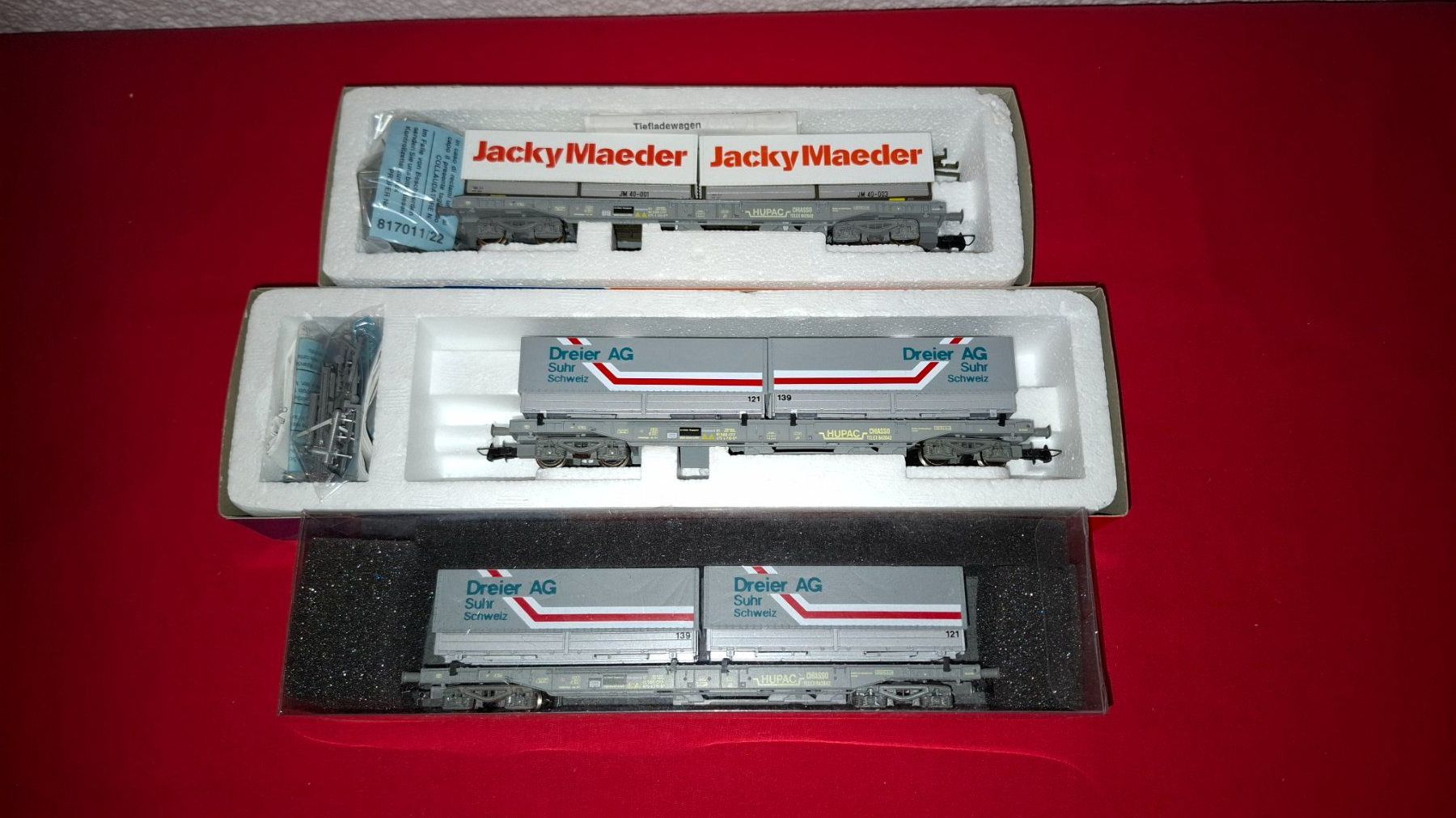 Roco Modelleisenbahnen: Roco : 3 Hupac wagen , DC – Gebraucht aus Märwil von Siebenzipfel