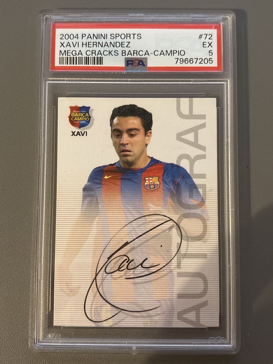 Xavi Hernandez Autogramm Karte PSA 5 - Barca Campio 2004 57 (Neu ...