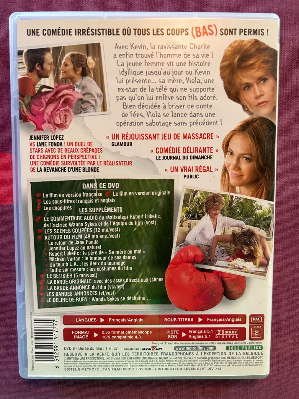 Tutti i DVDs: SA MÈRE OU MOI ! (JENNIFER LOPEZ) – Usato da St-Cierges venduto da Crisi53 1