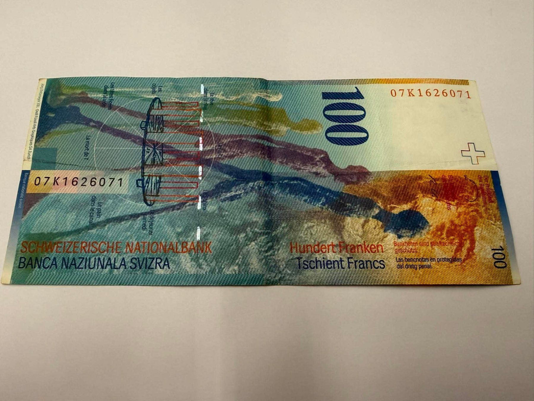 Banconote: Alte Schweizer Banknote 100 SFr. – Usato da Winterthur venduto da Joe1001 1