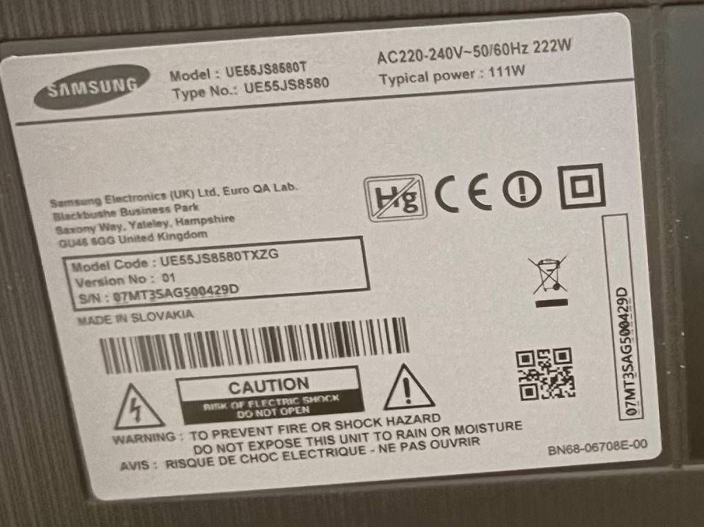 Fernseher: SAMSUNG UE55JS8580T 55" LCD Curved – Gebraucht aus Epalinges von lprado 1