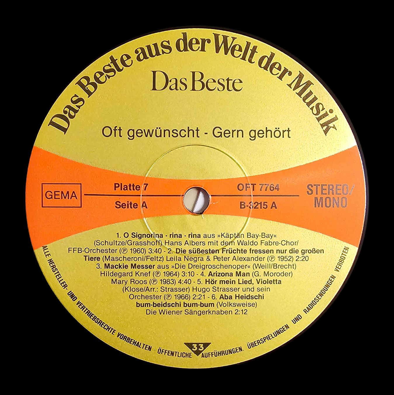 Schallplatten: Various ‎– Oft Gewünscht - Gern Gehört – Gebraucht aus Wahlen b. Laufen von Cg10 3