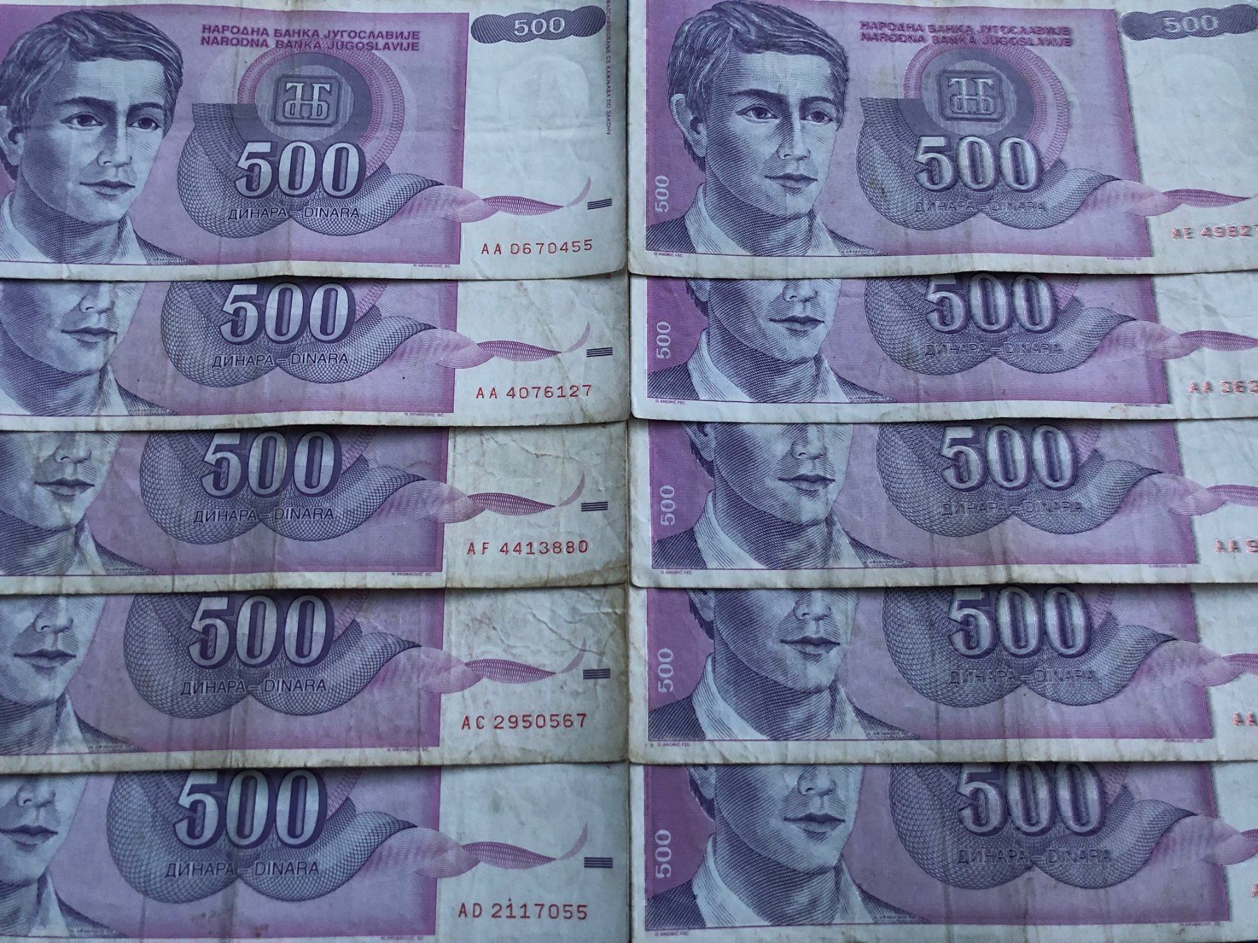 Banconote: Belgrad 1992 - YU - Dinar - 10 Noten – Usato da Pfäffikon SZ venduto da Sieben77