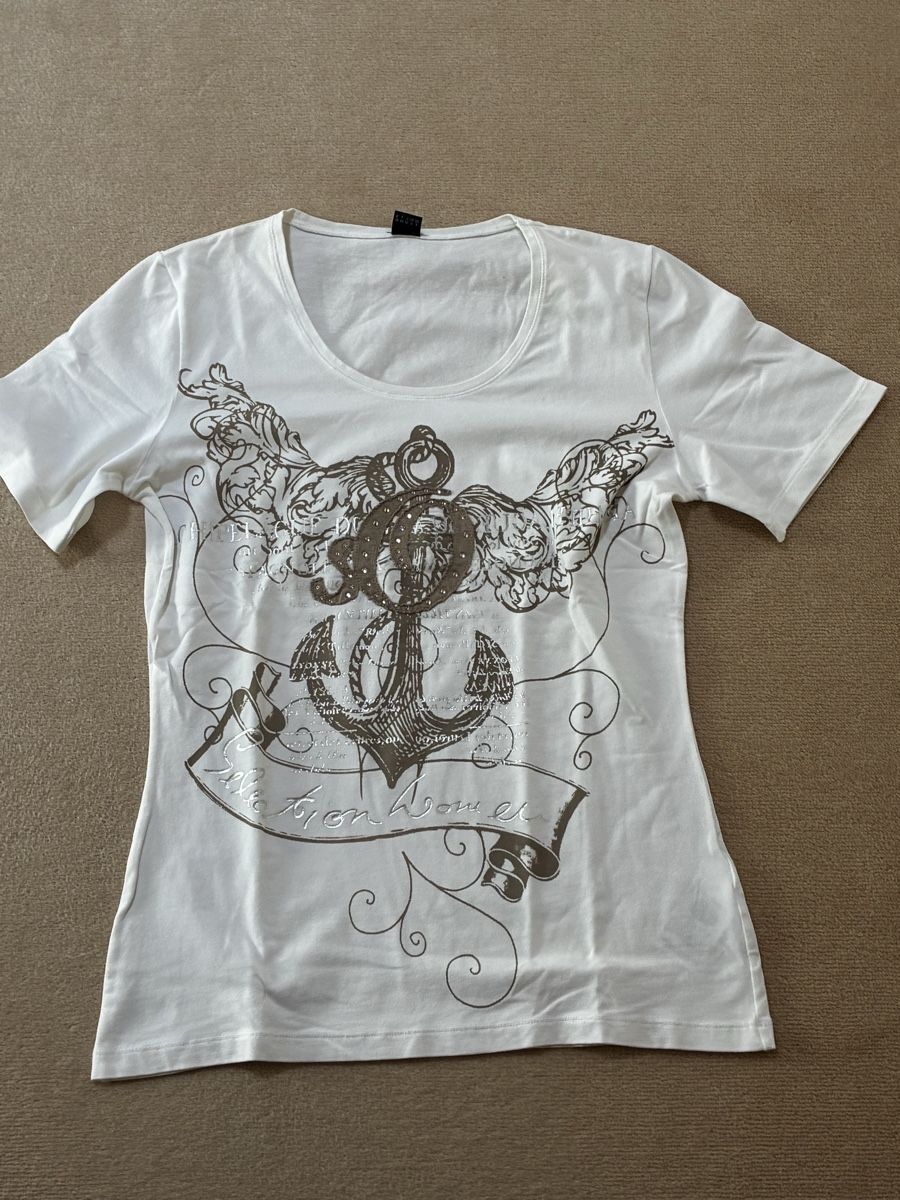 S.Oliver T-shirt: Damen T-Shirt s.Oliver weiss  – Nuovo (secondo la descrizione) da Schaan venduto da RicX-10