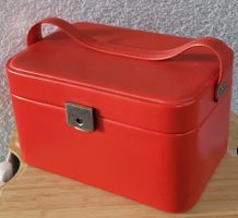 70er Jahre Kosmetikkoffer Kunstleder mit Originalschlüssel