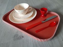 50er 60er Mid Century Tablett Gedeck Oldtimer Camping Set