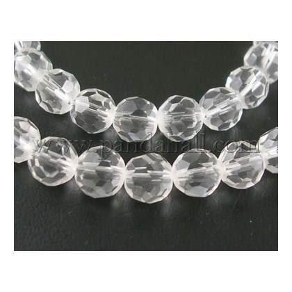 Perle (finte): Glasperlen facettiert 8mm transparent – Nuovo (secondo la descrizione) da Alpnachstad venduto da perlengaby