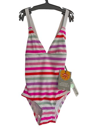 Badeanzug Gr. 98/104 mit Streifenmuster UV-Schutz Sommer 50