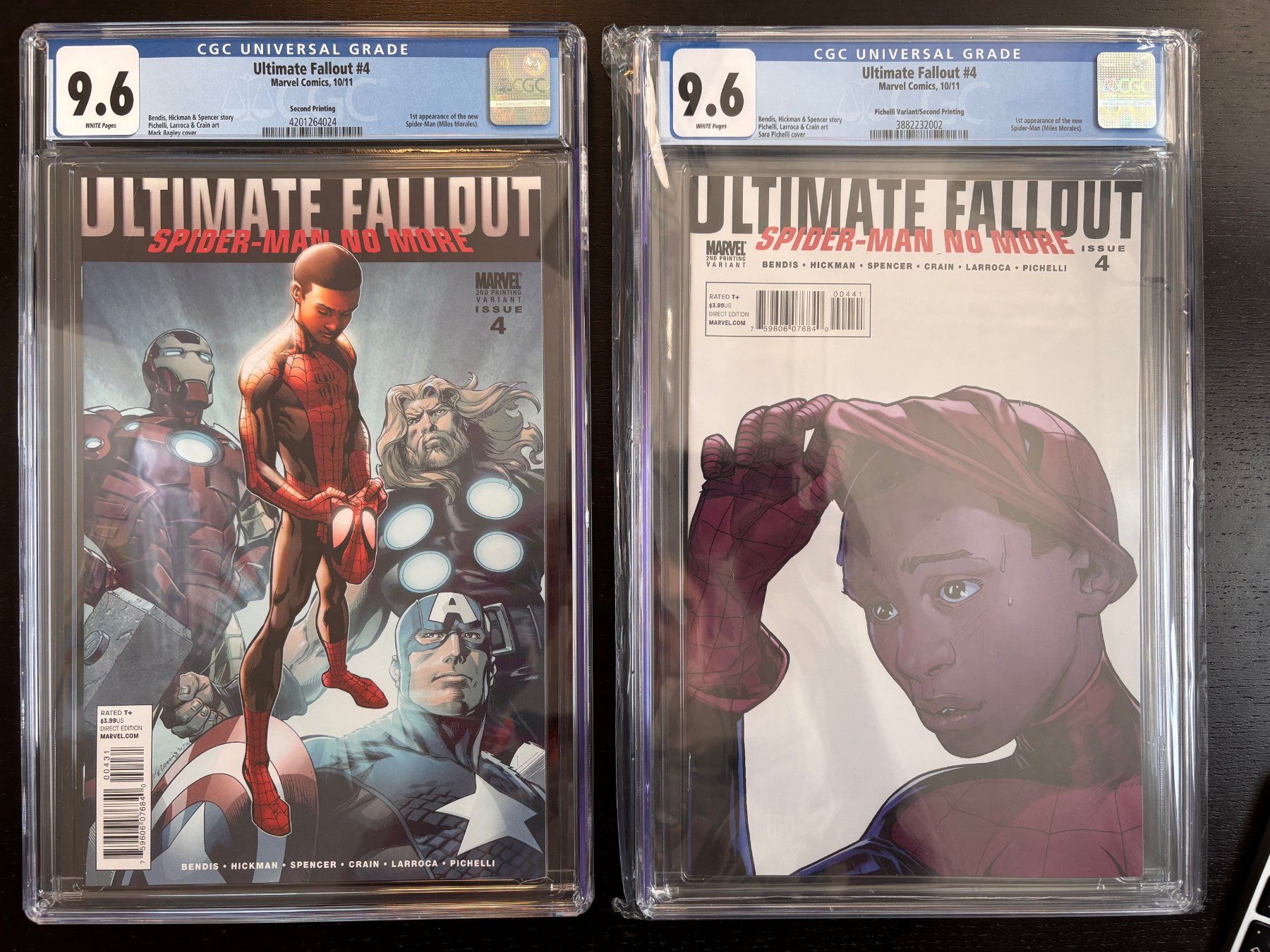 Comics: ULTIMATE FALLOUT #4 (Second Printing & Pichelli) – CGC 9.6 – Neu (gemäss Beschreibung) aus Mézières VD von ds7783